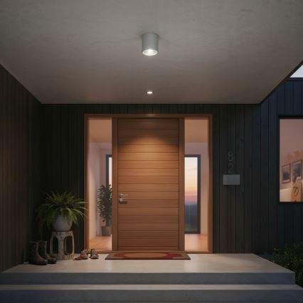Ideal Lux - Vonkajšie bodové svietidlo GUN 1xGU10/28W/230V pr. 11 cm IP55 šedá