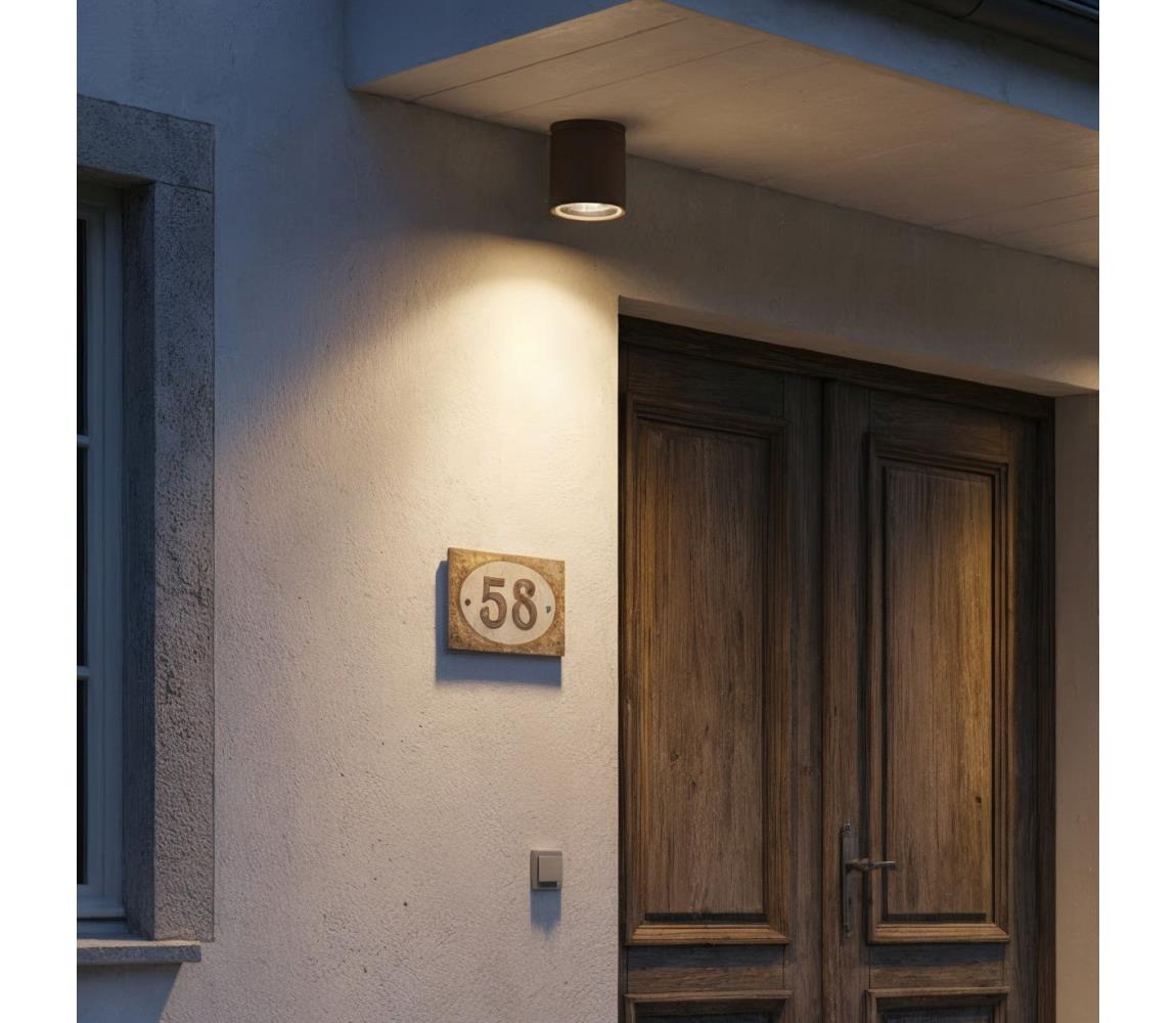 Ideal Lux - Vonkajšie bodové svietidlo GUN 1xGU10/28W/230V, priemer 11 cm, IP55, hnedá 163666
