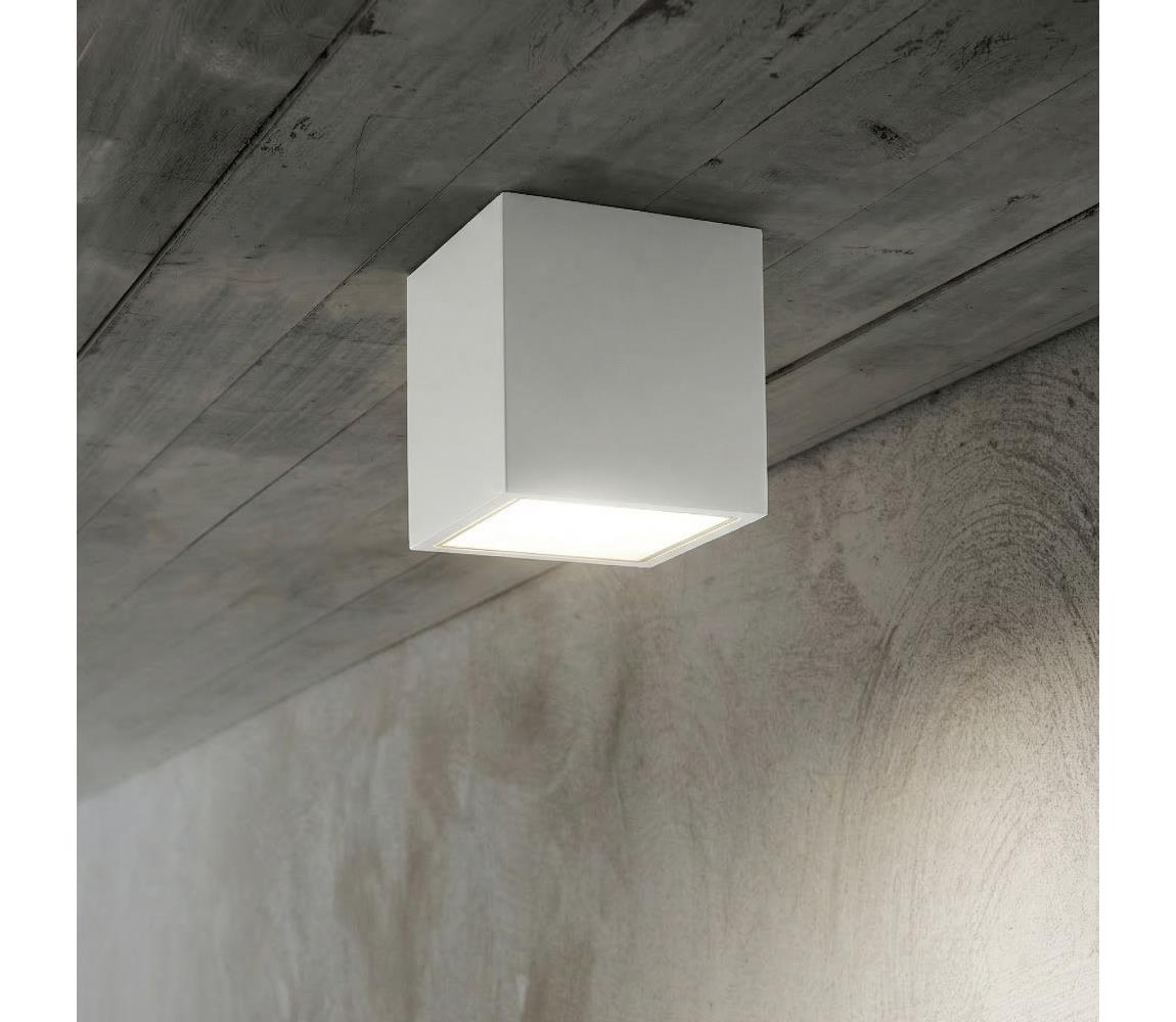 Ideal Lux - Vonkajšie bodové svietidlo TECHO 1xGU10/20W/230V 15x15 cm IP54 biela 251523