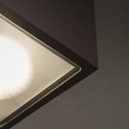 Ideal Lux - Vonkajšie bodové svietidlo TECHO 1xGU10/20W/230V 15x15 cm IP54 čierne