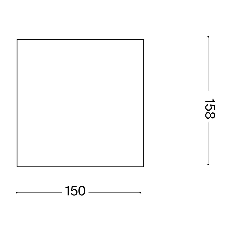 Ideal Lux - Vonkajšie bodové svietidlo TECHO 1xGU10/20W/230V 15x15 cm IP54 čierne