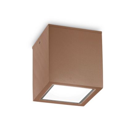 Ideal Lux - Vonkajšie bodové svietidlo TECHO 1xGU10/20W/230V 15x15 cm IP54 hnedé