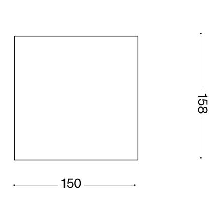 Ideal Lux - Vonkajšie bodové svietidlo TECHO 1xGU10/20W/230V 15x15 cm IP54 antracitové