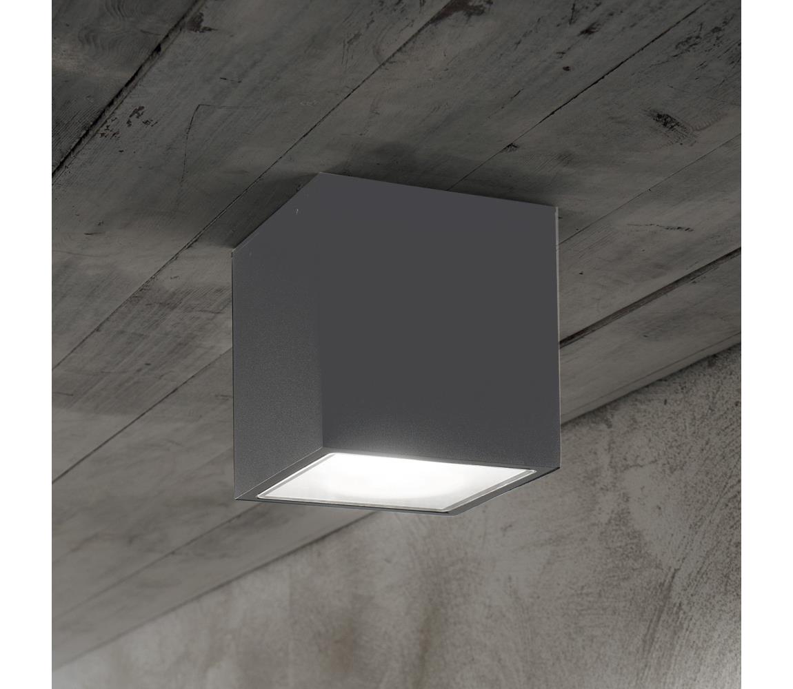 Ideal Lux - Vonkajšie bodové svietidlo TECHO 1xGU10/20W/230V 9x9 cm IP54 antracitové 251554