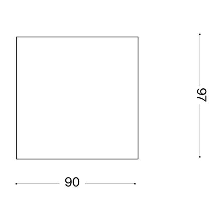 Ideal Lux - Vonkajšie bodové svietidlo TECHO 1xGU10/20W/230V 9x9 cm IP54 antracitové