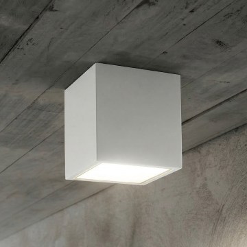 Ideal Lux - Vonkajšie bodové svietidlo TECHO 1xGU10/20W/230V 9x9 cm IP54 biela
