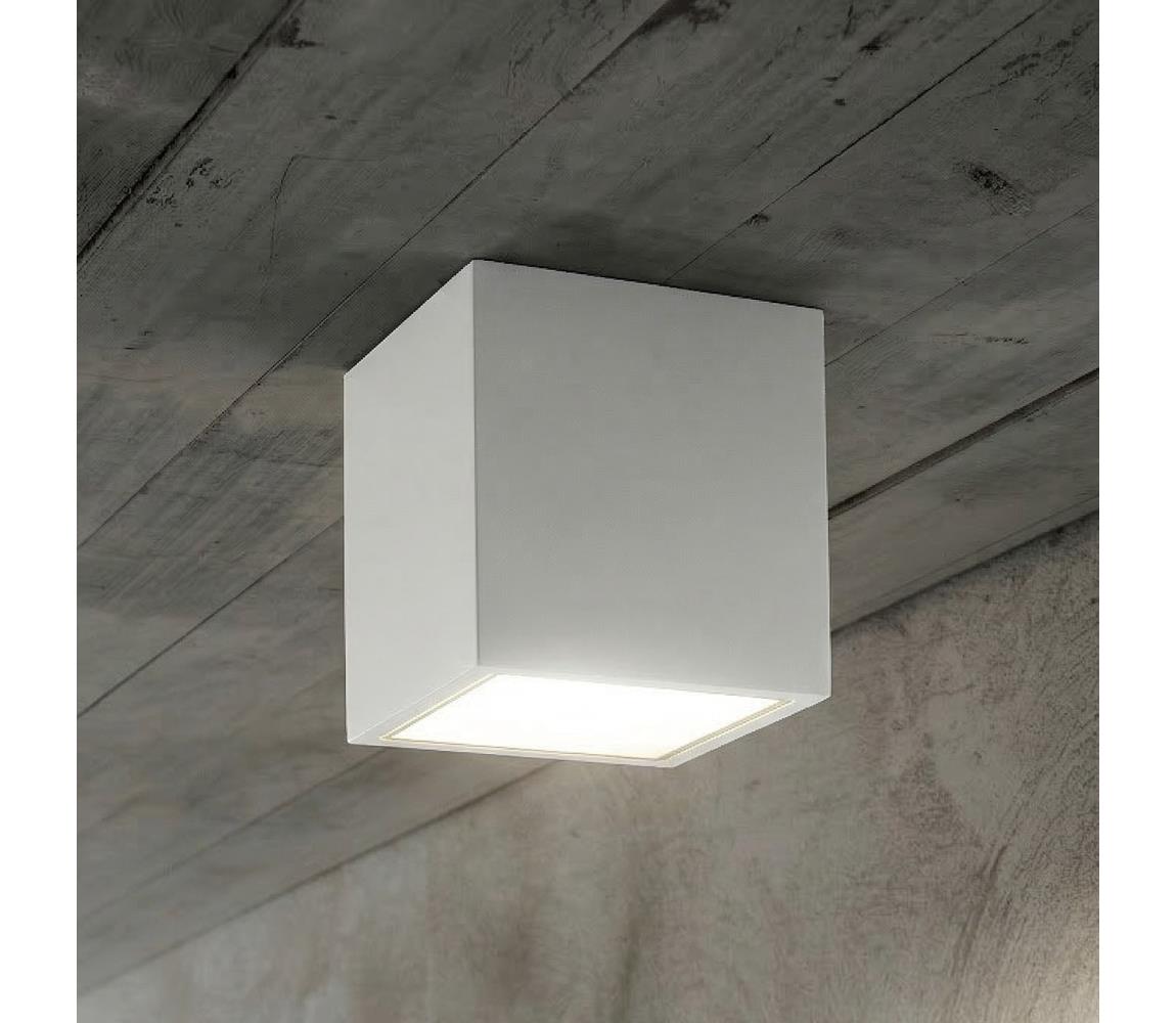 Ideal Lux - Vonkajšie bodové svietidlo TECHO 1xGU10/20W/230V 9x9 cm IP54 biela 251561