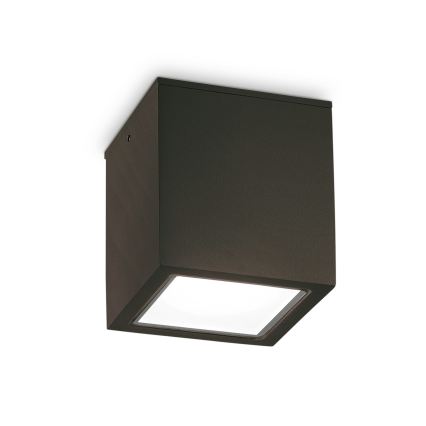 Ideal Lux - Vonkajšie bodové svietidlo TECHO 1xGU10/20W/230V 9x9 cm IP54 čierna