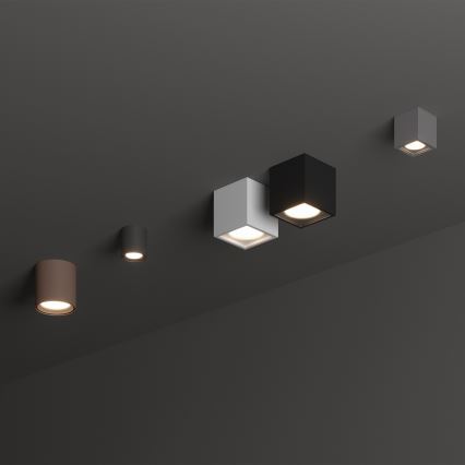 Ideal Lux - Vonkajšie bodové svietidlo TECHO 1xGU10/20W/230V 9x9 cm IP54 čierna