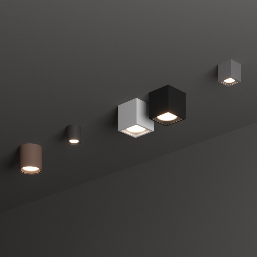 Ideal Lux - Vonkajšie bodové svietidlo TECHO 1xGU10/20W/230V 9x9 cm IP54 čierna