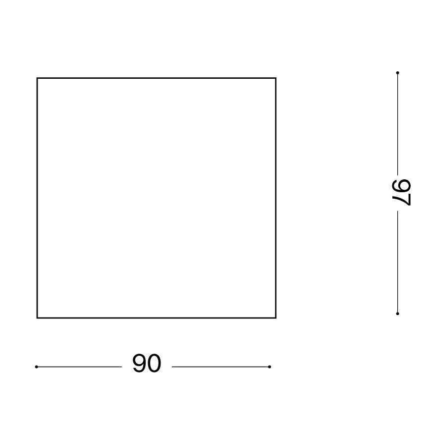 Ideal Lux - Vonkajšie bodové svietidlo TECHO 1xGU10/20W/230V 9x9 cm IP54 čierna
