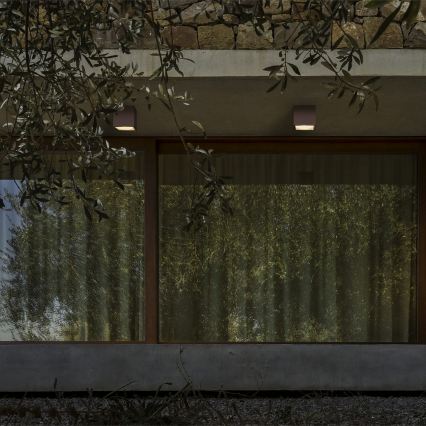 Ideal Lux - Vonkajšie bodové svietidlo TECHO 1xGU10/20W/230V 9x9 cm IP54 hnedé