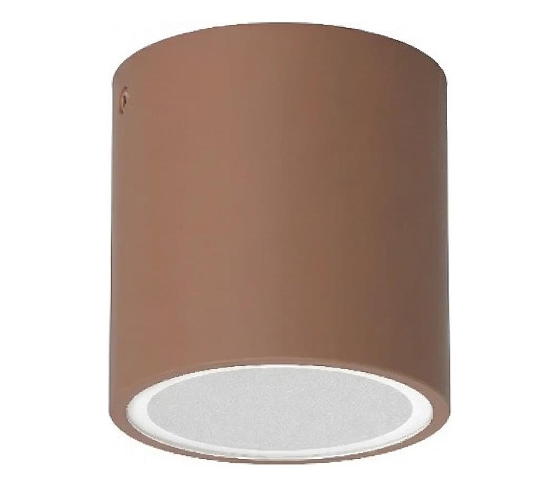 Ideal Lux - Vonkajšie bodové svietidlo TECHO 1xGU10/20W/230V pr. 9 cm IP54 hnedé 318134