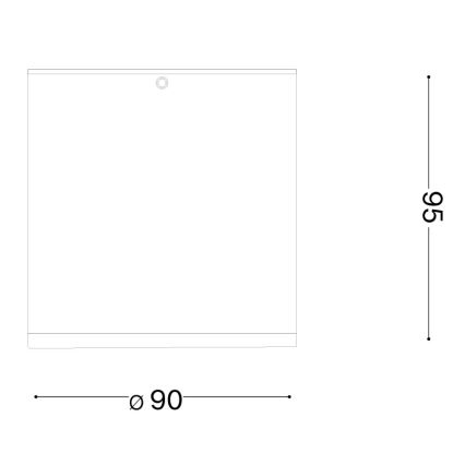 Ideal Lux - Vonkajšie bodové svietidlo TECHO 1xGU10/20W/230V pr. 9 cm IP54 hnedé