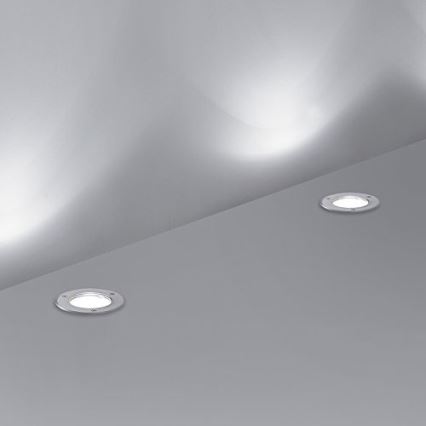 Ideal Lux - Vonkajšie nájazdové svietidlo PARK 1xGU10/20W/230V IP65 matný chróm