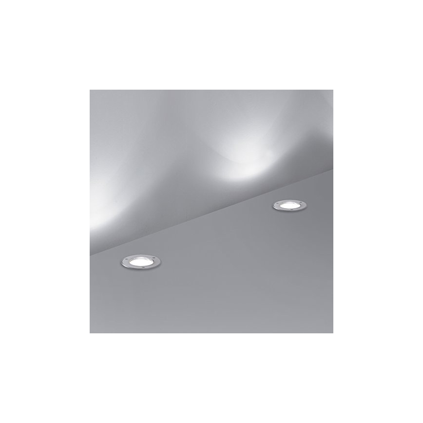 Ideal Lux - Vonkajšie nájazdové svietidlo PARK 1xGU10/20W/230V IP65 matný chróm