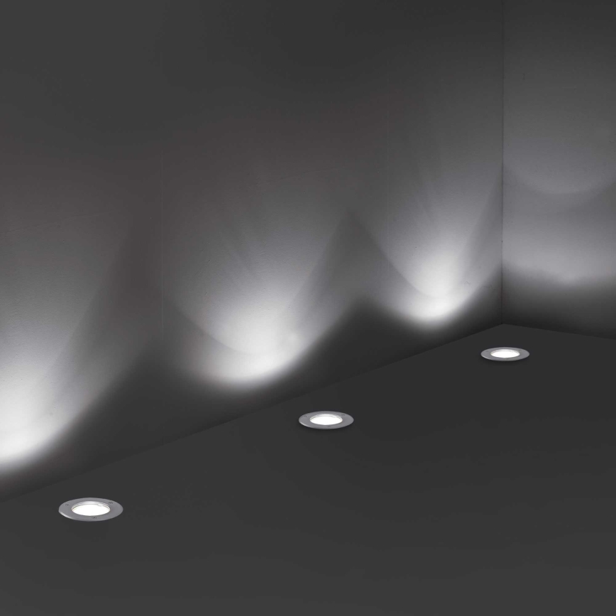 Ideal Lux - Vonkajšie nájazdové svietidlo PARK 1xGU10/20W/230V IP65 matný chróm