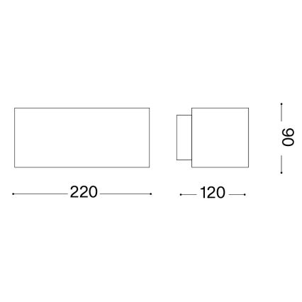 Ideal Lux - Vonkajšie nástenné svietidlo ANDROMEDA 1xE27/60W/230V IP55 antracit