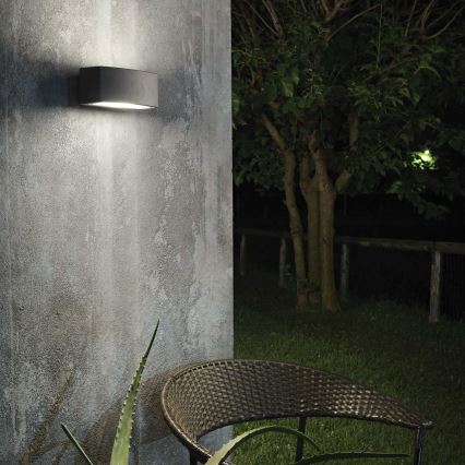 Ideal Lux - Vonkajšie nástenné svietidlo ANDROMEDA 1xE27/60W/230V IP55 čierna