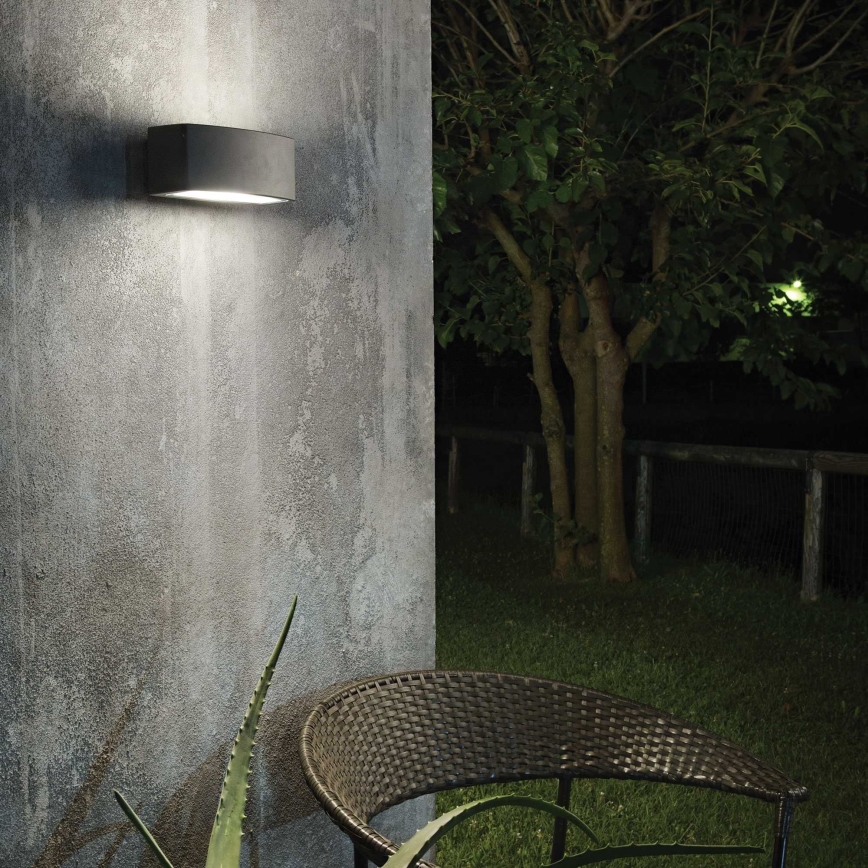 Ideal Lux - Vonkajšie nástenné svietidlo ANDROMEDA 1xE27/60W/230V IP55 čierna