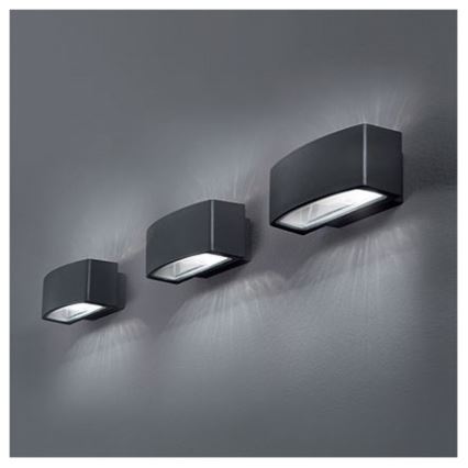Ideal Lux - Vonkajšie nástenné svietidlo ANDROMEDA 2xE27/60W/230V IP55 antracit