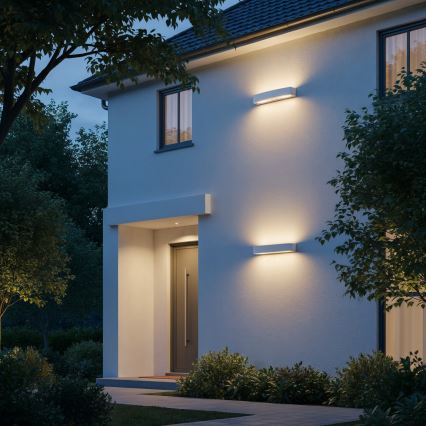 Ideal Lux - Vonkajšie nástenné svietidlo ANDROMEDA 2xE27/60W/230V IP55 biela