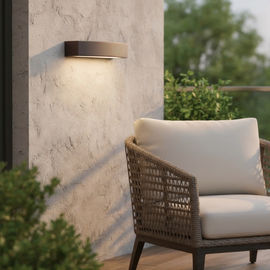 Ideal Lux - Vonkajšie nástenné svietidlo ANDROMEDA 2xE27/60W/230V IP55 hnedá