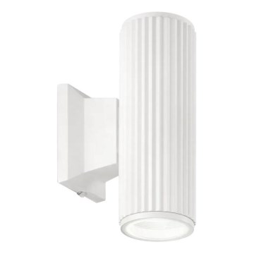 Ideal Lux - Vonkajšie nástenné svietidlo BASE 2xGU10/28W/230V IP44 biela
