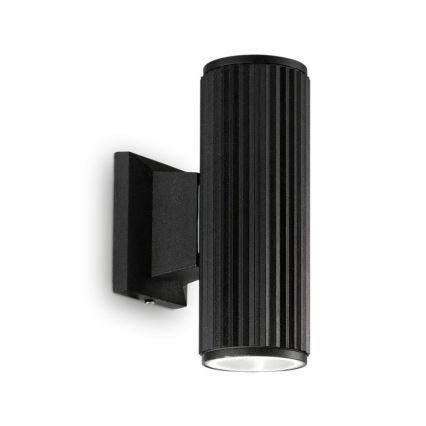 Ideal Lux - Vonkajšie nástenné svietidlo BASE 2xGU10/28W/230V IP44 čierna