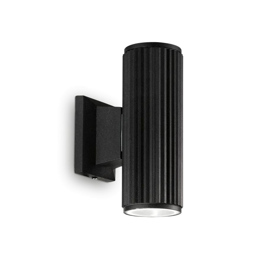 Ideal Lux - Vonkajšie nástenné svietidlo BASE 2xGU10/28W/230V IP44 čierna