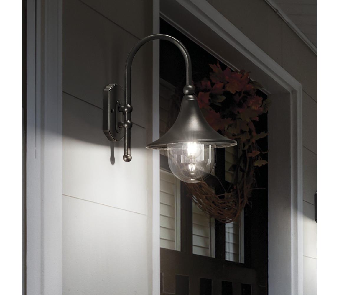 Ideal Lux - Vonkajšie nástenné svietidlo CIMA 1xE27/52W/230V IP43 antracit 246819