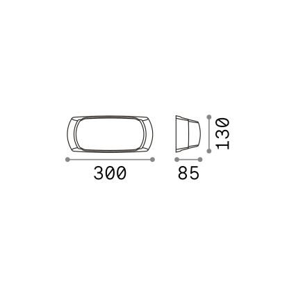 Ideal Lux - Vonkajšie nástenné svietidlo FELIX 1xE27/23W/230V IP66 čierna