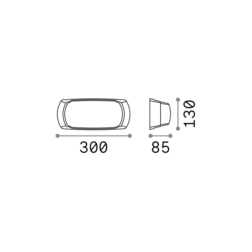 Ideal Lux - Vonkajšie nástenné svietidlo FELIX 1xE27/23W/230V IP66 čierna