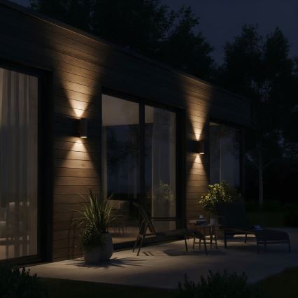 Ideal Lux - Vonkajšie nástenné svietidlo GUN 1xE27/60W/230V 31 cm IP54 hnedá