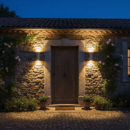 Ideal Lux - Vonkajšie nástenné svietidlo GUN 1xE27/60W/230V 31 cm IP54 sivé