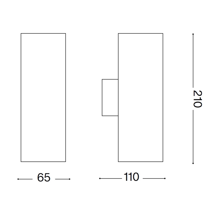 Ideal Lux - Vonkajšie nástenné svietidlo GUN 1xGU10/35W/230V 21 cm IP44 hnedé