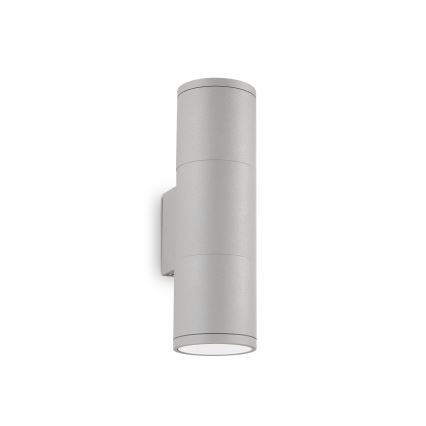 Ideal Lux - Vonkajšie nástenné svietidlo GUN 1xGU10/35W/230V 21 cm IP44 šedé