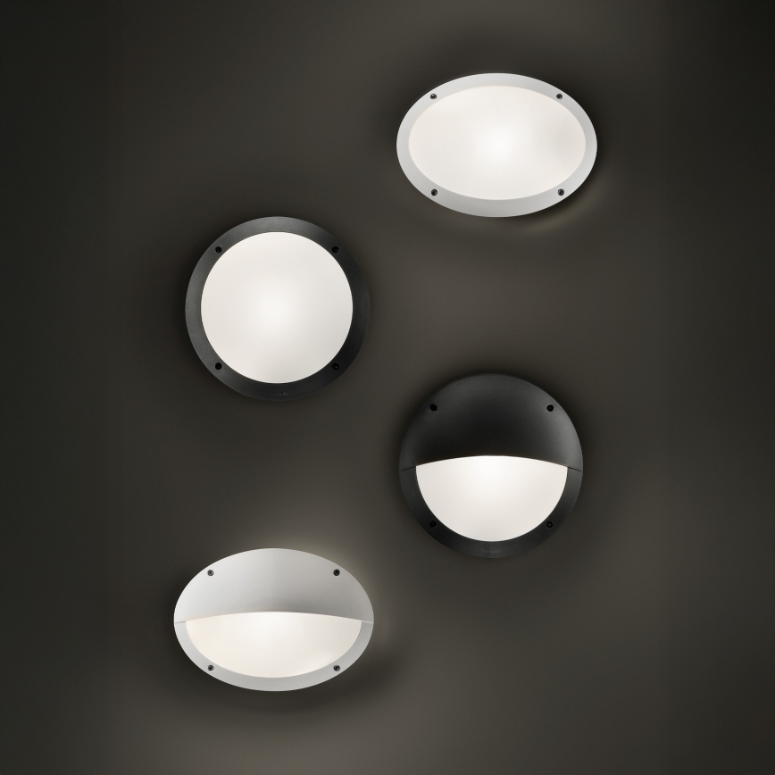 Ideal Lux - Vonkajšie nástenné svietidlo LUCIA 1xE27/23W/230V IP66 čierna