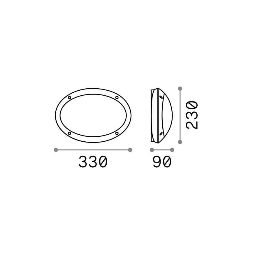 Ideal Lux - Vonkajšie nástenné svietidlo MADDI 1xE27/23W/230V IP66 biela