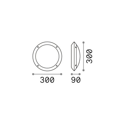 Ideal Lux - Vonkajšie nástenné svietidlo POLAR 1xE27/23W/230V IP66 čierne