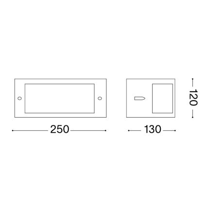 Ideal Lux - Vonkajšie nástenné svietidlo REX 1xE27/60W/230V IP44 hnedé