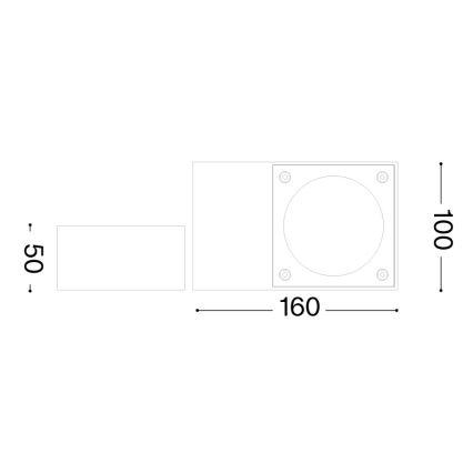 Ideal Lux - Vonkajšie nástenné svietidlo SIRIO 1xGX53/9W/230V IP65 hnedá