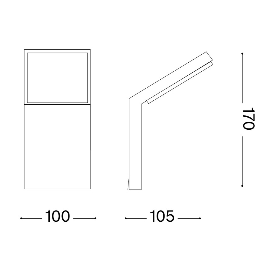 Ideal Lux - Vonkajšie nástenné LED svietidlo STYLE LED/8,5W/230V 3000K CRI 90 IP54 čierne