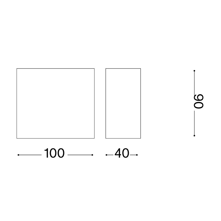 Ideal Lux - Vonkajšie nástenné svietidlo TETRIS 1xG9/15W/230V IP44 hnedé