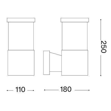 Ideal Lux - Vonkajšie nástenné svietidlo TRONCO 1xE27/42W/230V IP44 hnedá