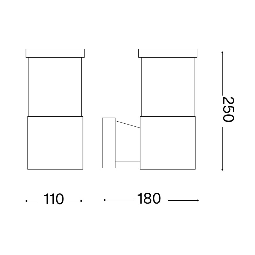 Ideal Lux - Vonkajšie nástenné svietidlo TRONCO 1xE27/42W/230V IP44 hnedá