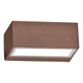 Ideal Lux - Vonkajšie nástenné svietidlo TWIN 1xG9/28W/230V IP44 hnedé