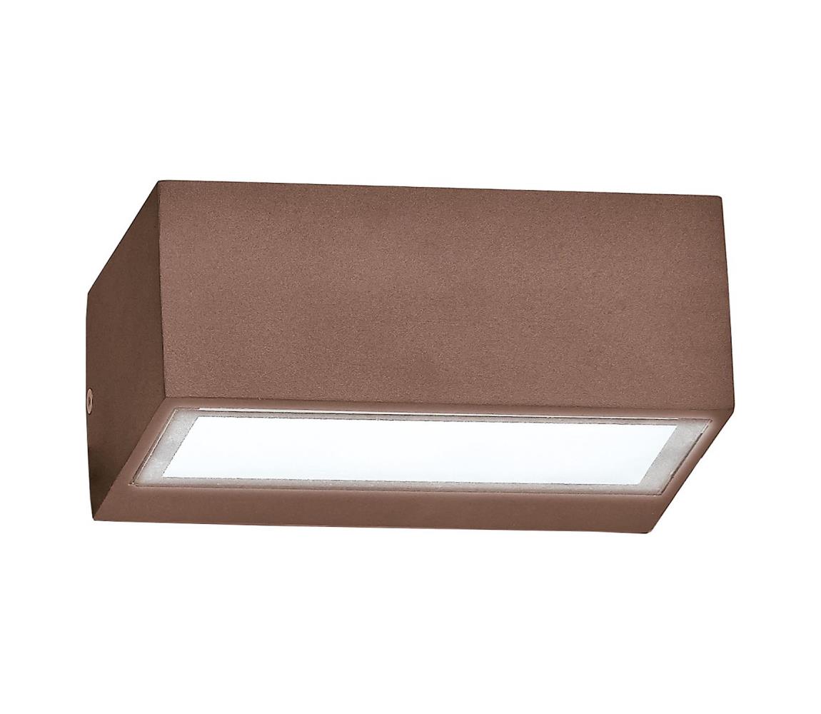 Ideal Lux - Vonkajšie nástenné svietidlo TWIN 1xG9/28W/230V IP44 hnedé 213330