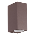 Ideal Lux - Vonkajšie nástenné svietidlo UP 2xG9/15W/230V IP44 hnedé