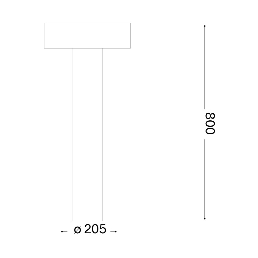 Ideal Lux - Vonkajšie svietidlo 4xG9/15W/230V 80 cm IP44 hnedé